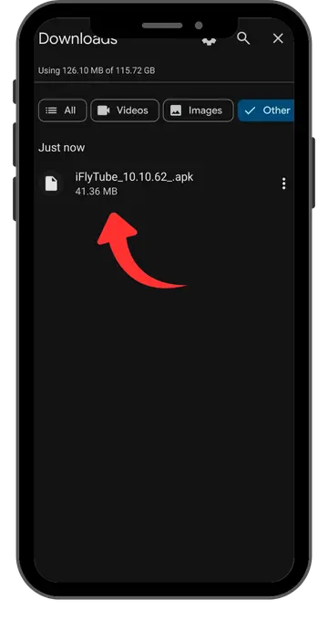 IFlyTube APK 9 Abra o arquivo APK